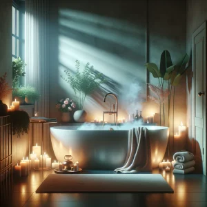 relaxing bathtub